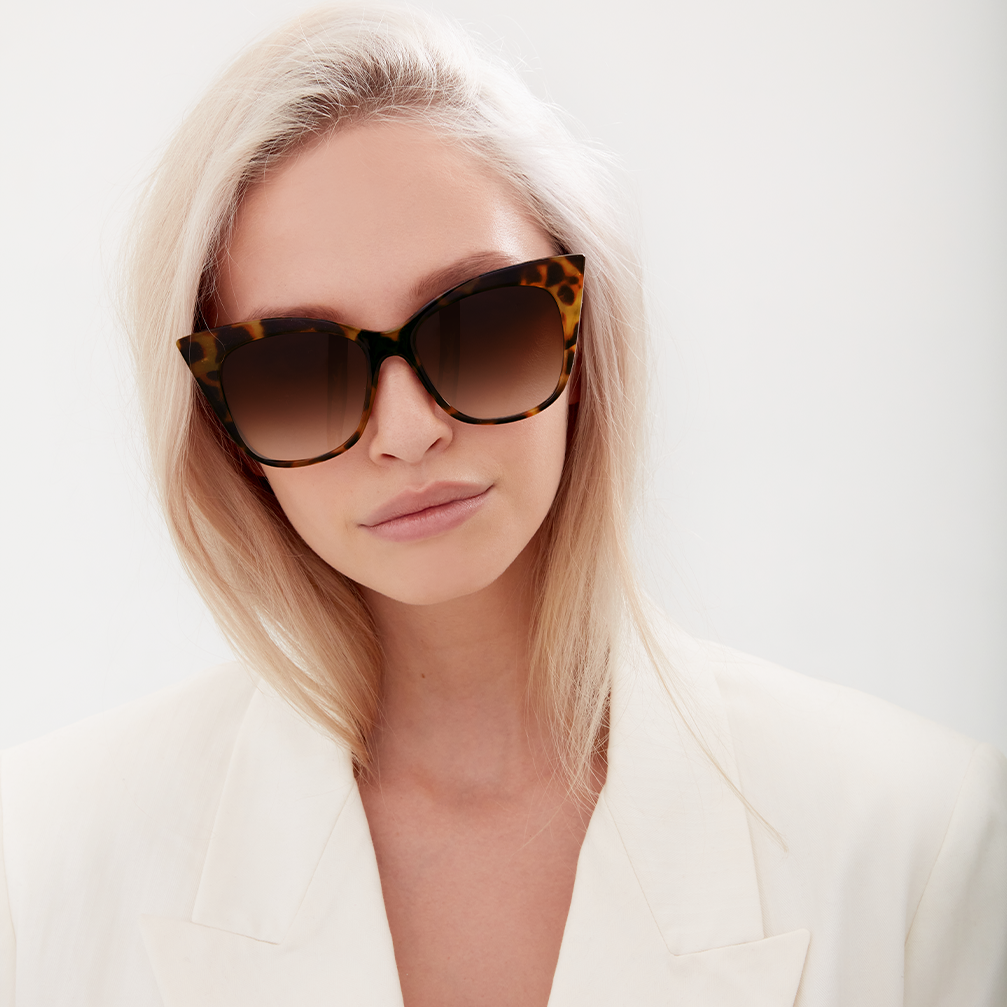 TopFoxx Sustainable Venice Tortoise Shell Aviator Sunglasses