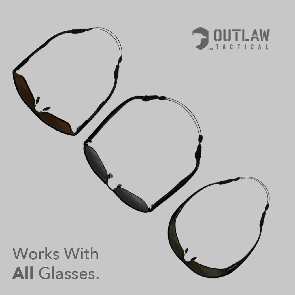 OutLaw Eyewear camo molle sunglass case with retaining cord, durable eyewear accessory for secure storage and easy access.