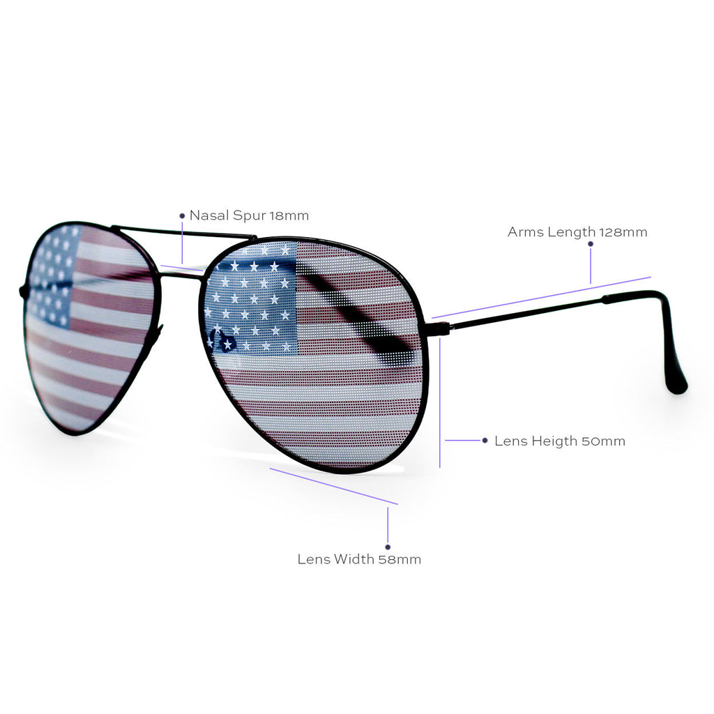 TopFoxx Patriot Eyes Aviator Sunglasses