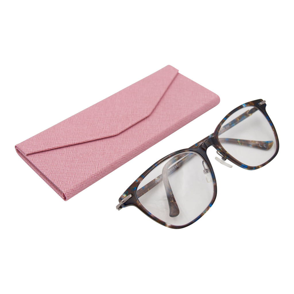 Pink Vegan Leather Glasses Case