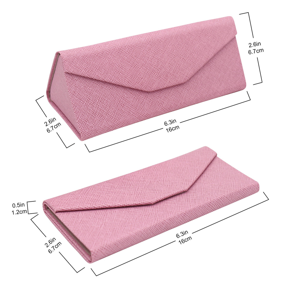 Pink Vegan Leather Glasses Case