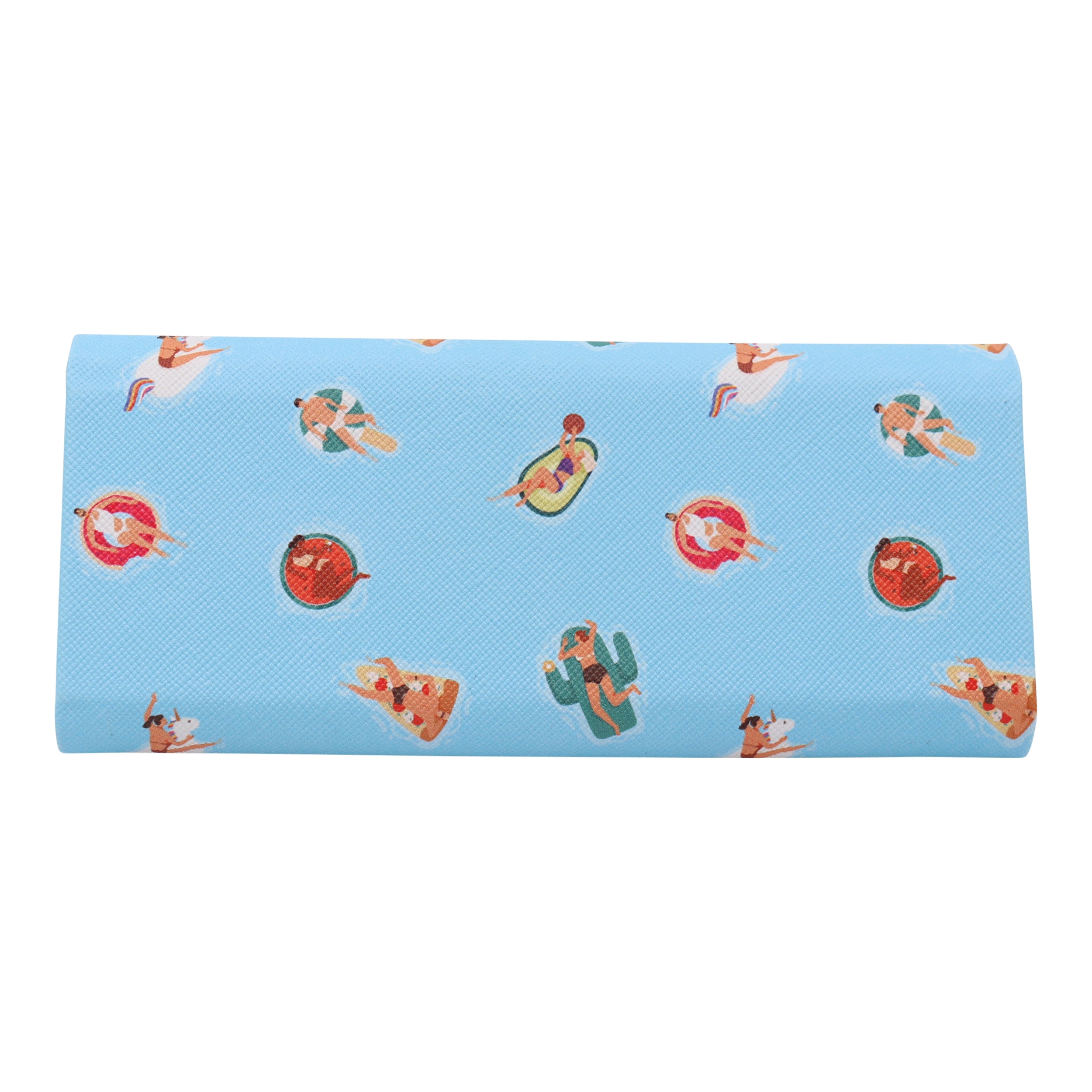 Pool Time Print Vegan Leather Glasses Case