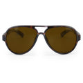 TopFoxx Poseidon Brown Tortoise Tangle-Free Floating Aviator Sunglasses