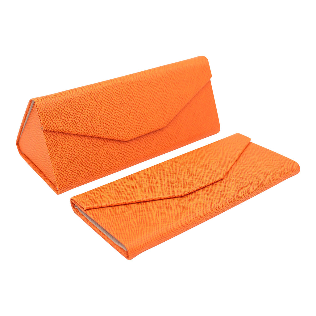 Orange Vegan Leather Glasses Case