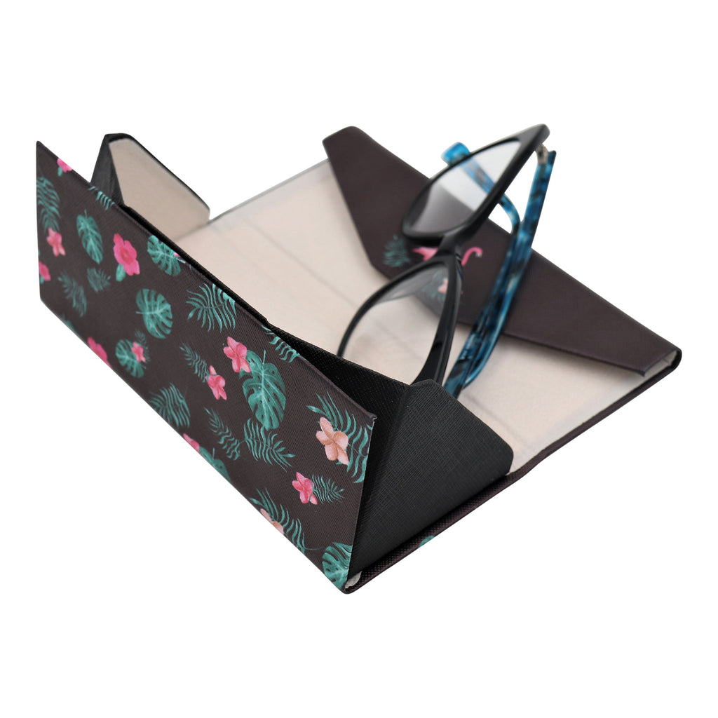Flamingo Print Vegan Leather Glasses Case