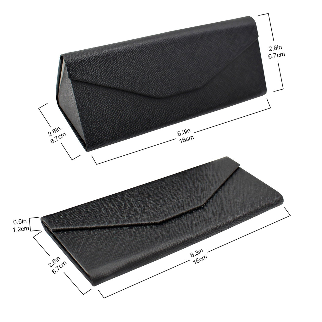 Black Vegan Leather Glasses Case