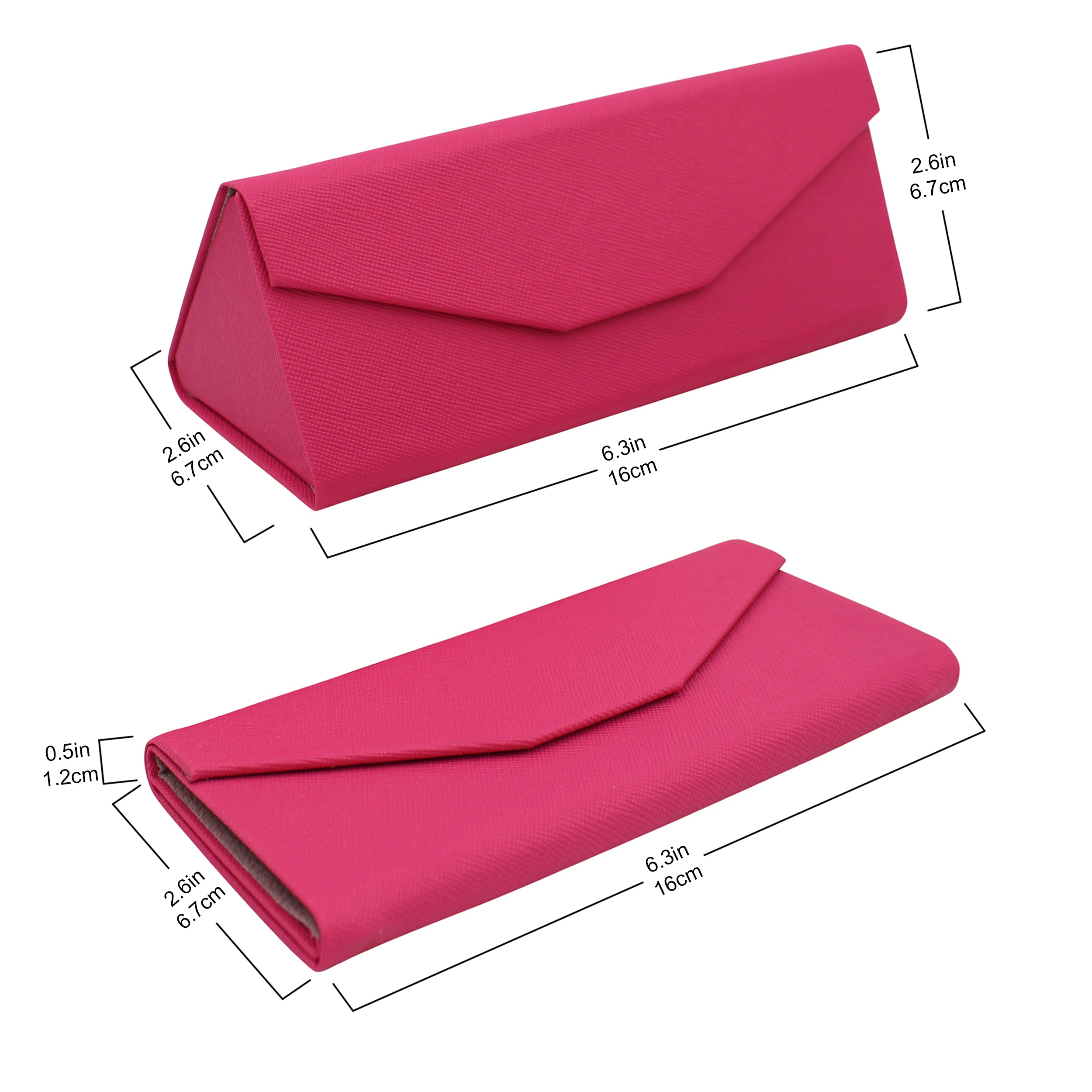Fuchsia Vegan Leather Glasses Case