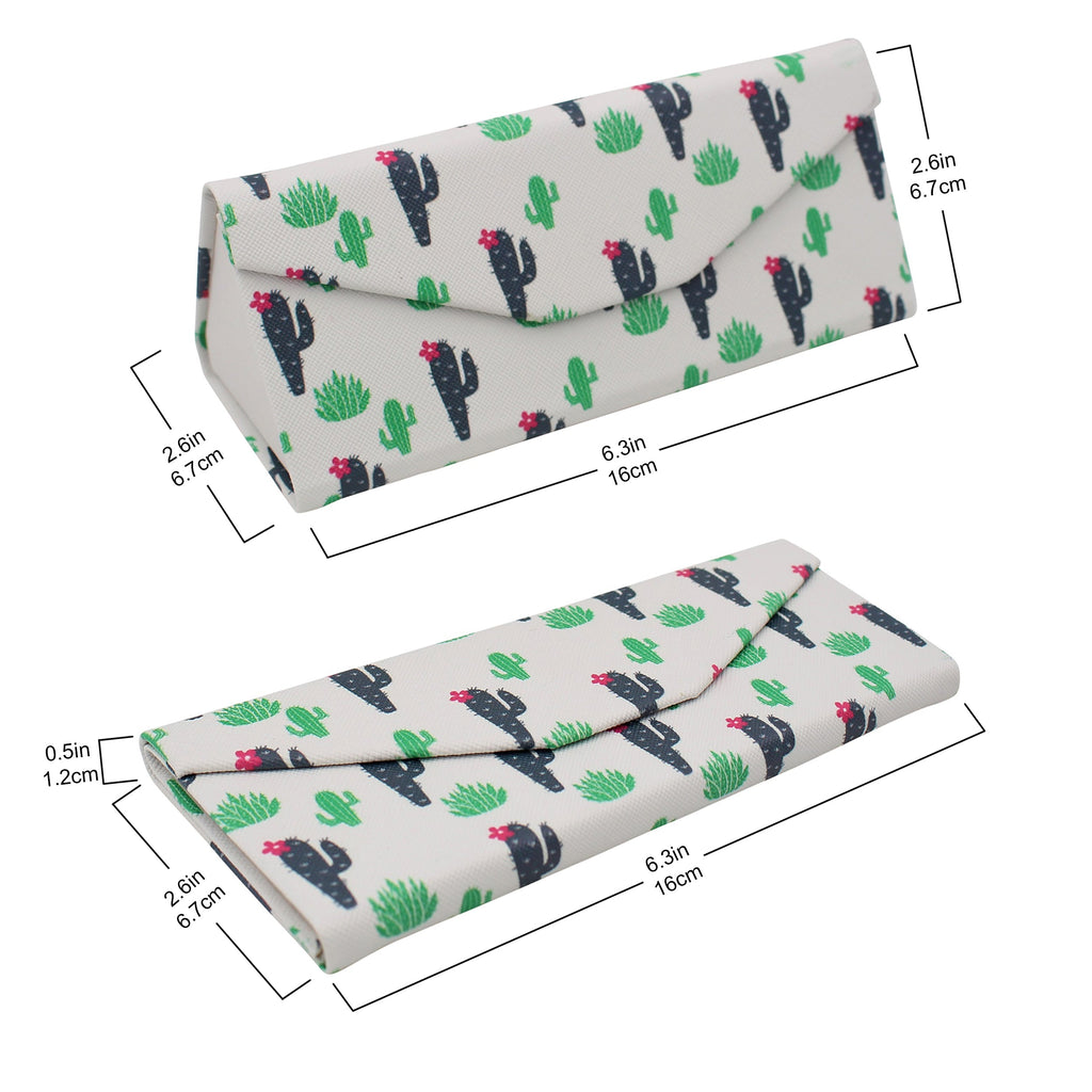 Cactus Print Vegan Leather Glasses Case