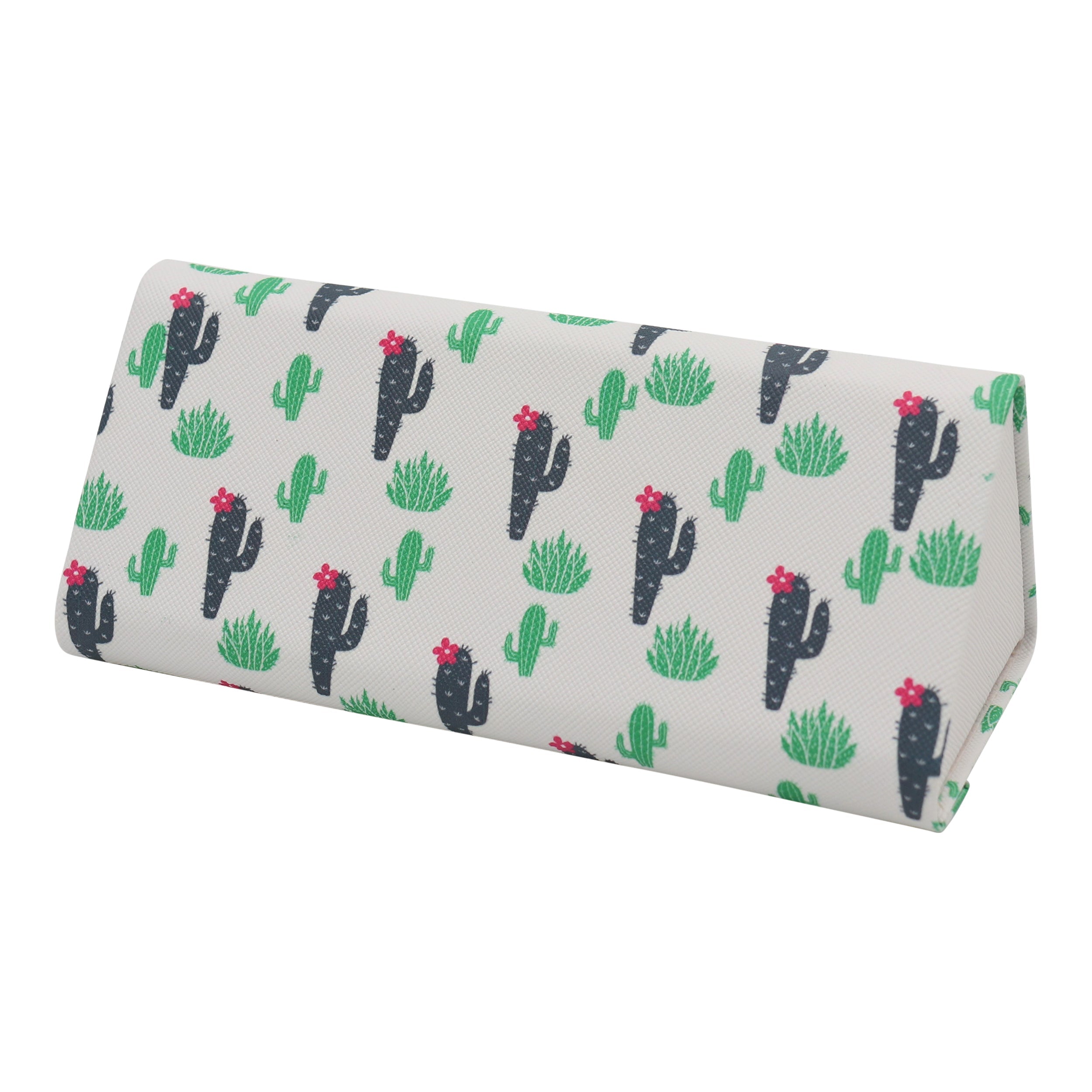 Cactus Print Vegan Leather Glasses Case