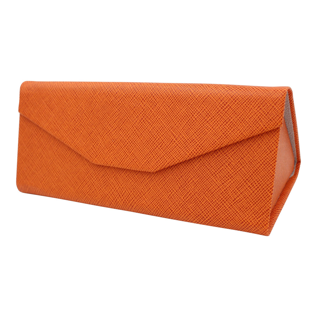 Orange Vegan Leather Glasses Case