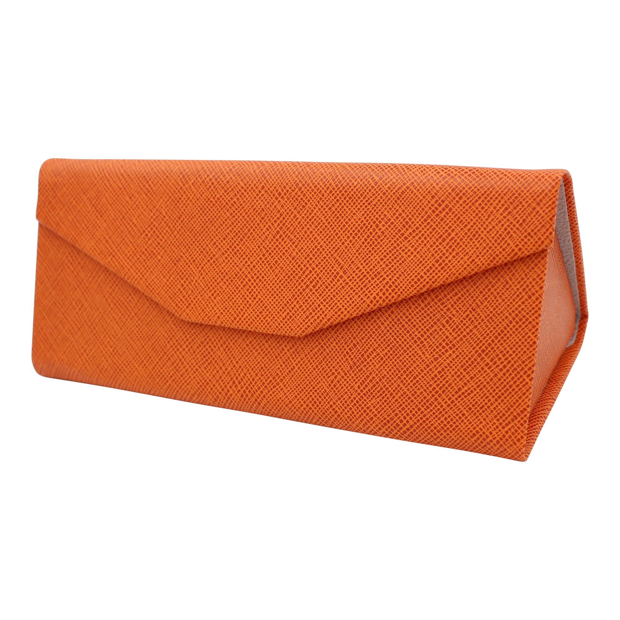Orange Vegan Leather Glasses Case