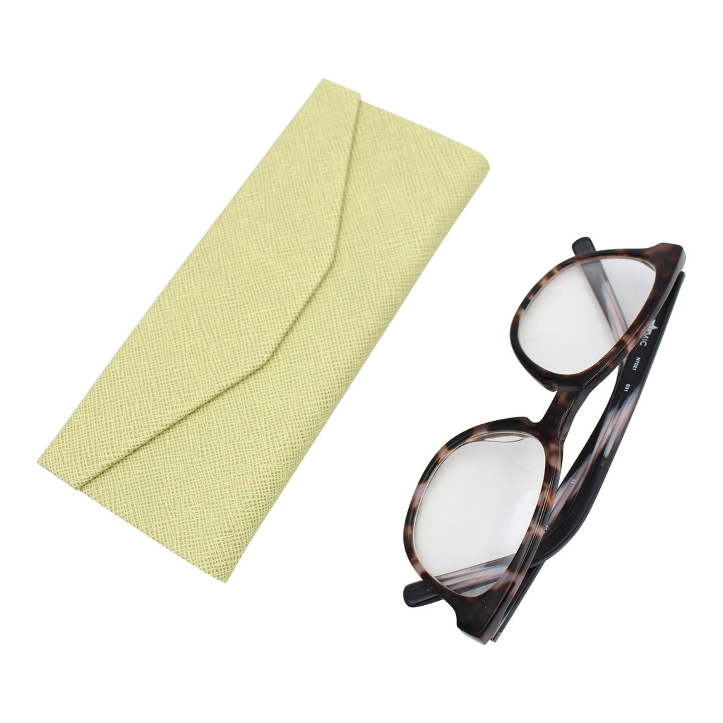 Olive Vegan Leather Glasses Case