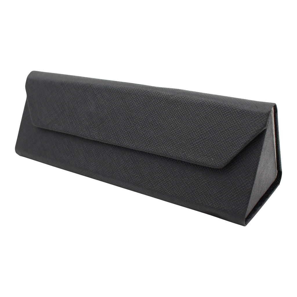Small Black Vegan Leather Glasses Case