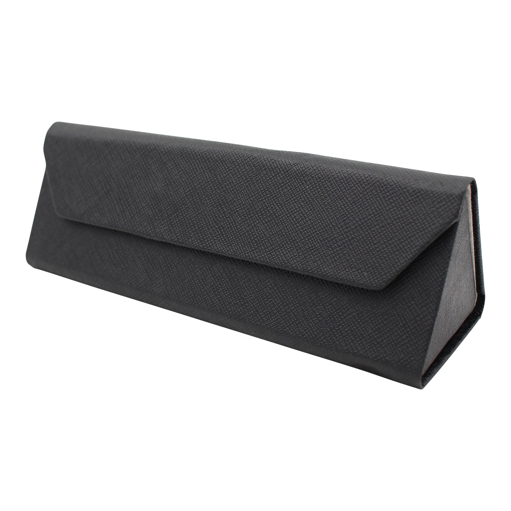 Small Black Vegan Leather Glasses Case