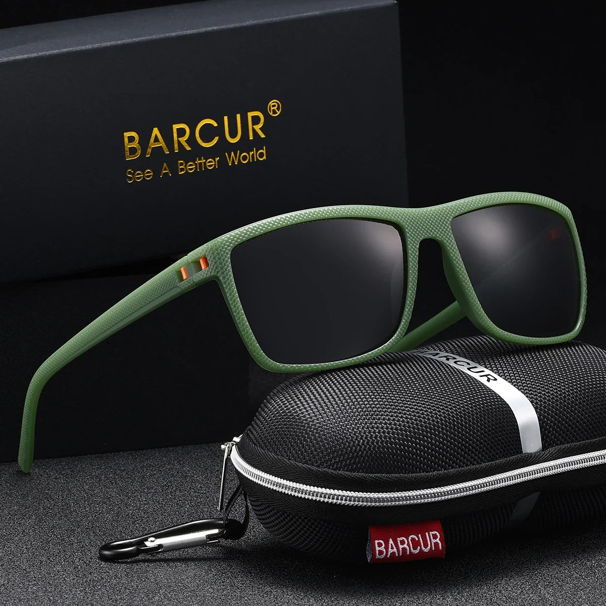 BARCUR Polarized Rectangle Sunglasses – UV400 Men's