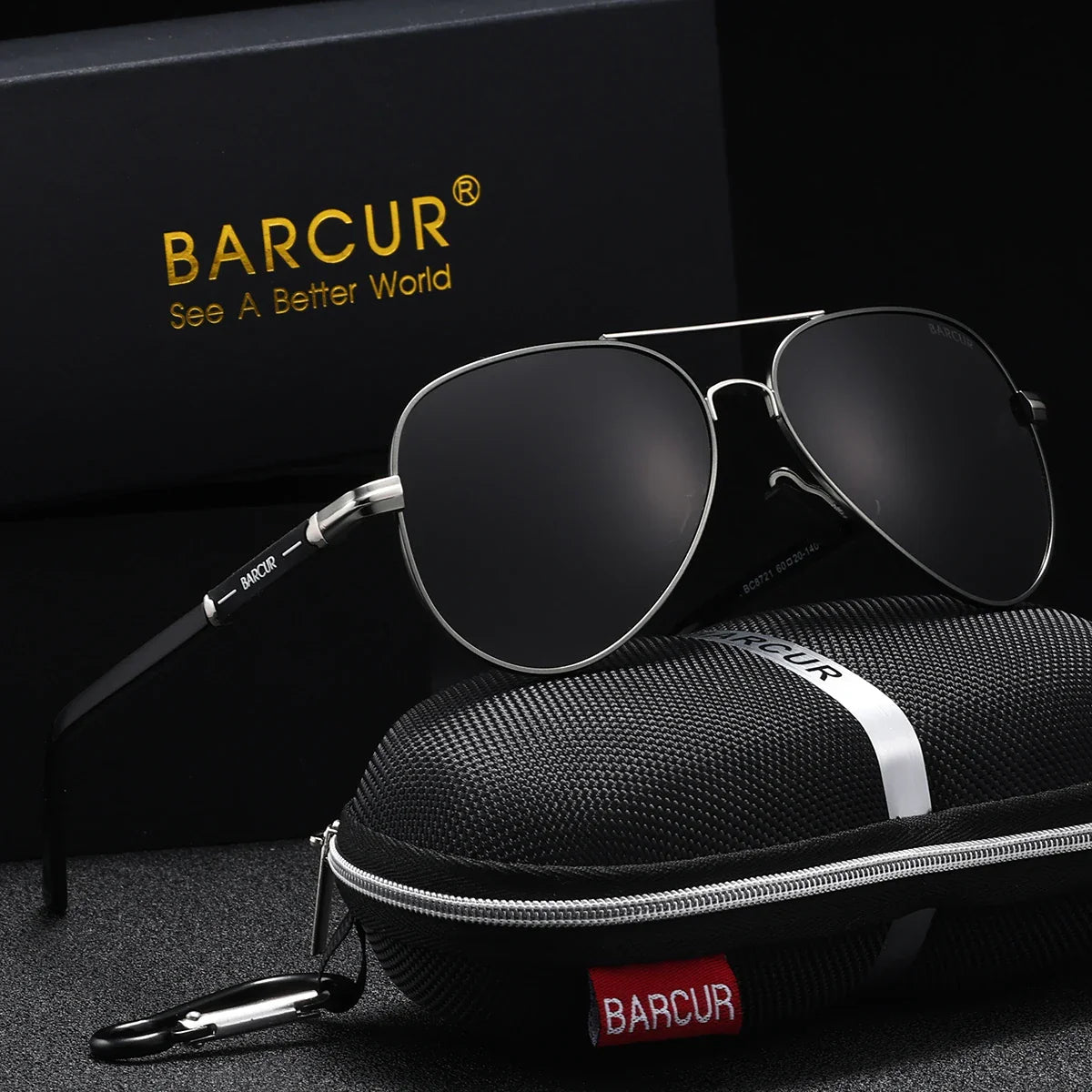 Men's Oversized Pilot Sunglasses – Polarized UV400 Retro Style