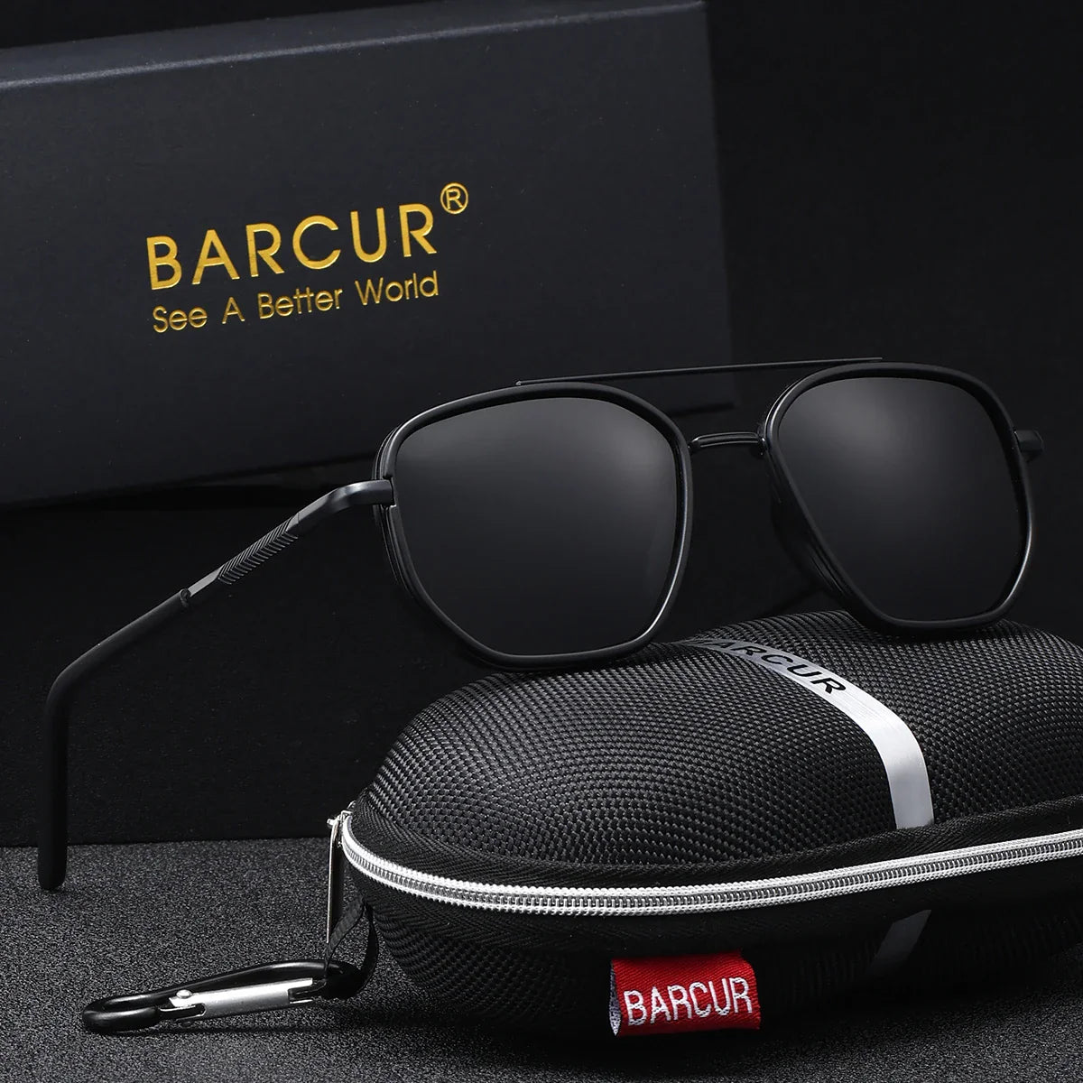 BARCUR Polarized Polygon Sunglasses – UV400 Men's