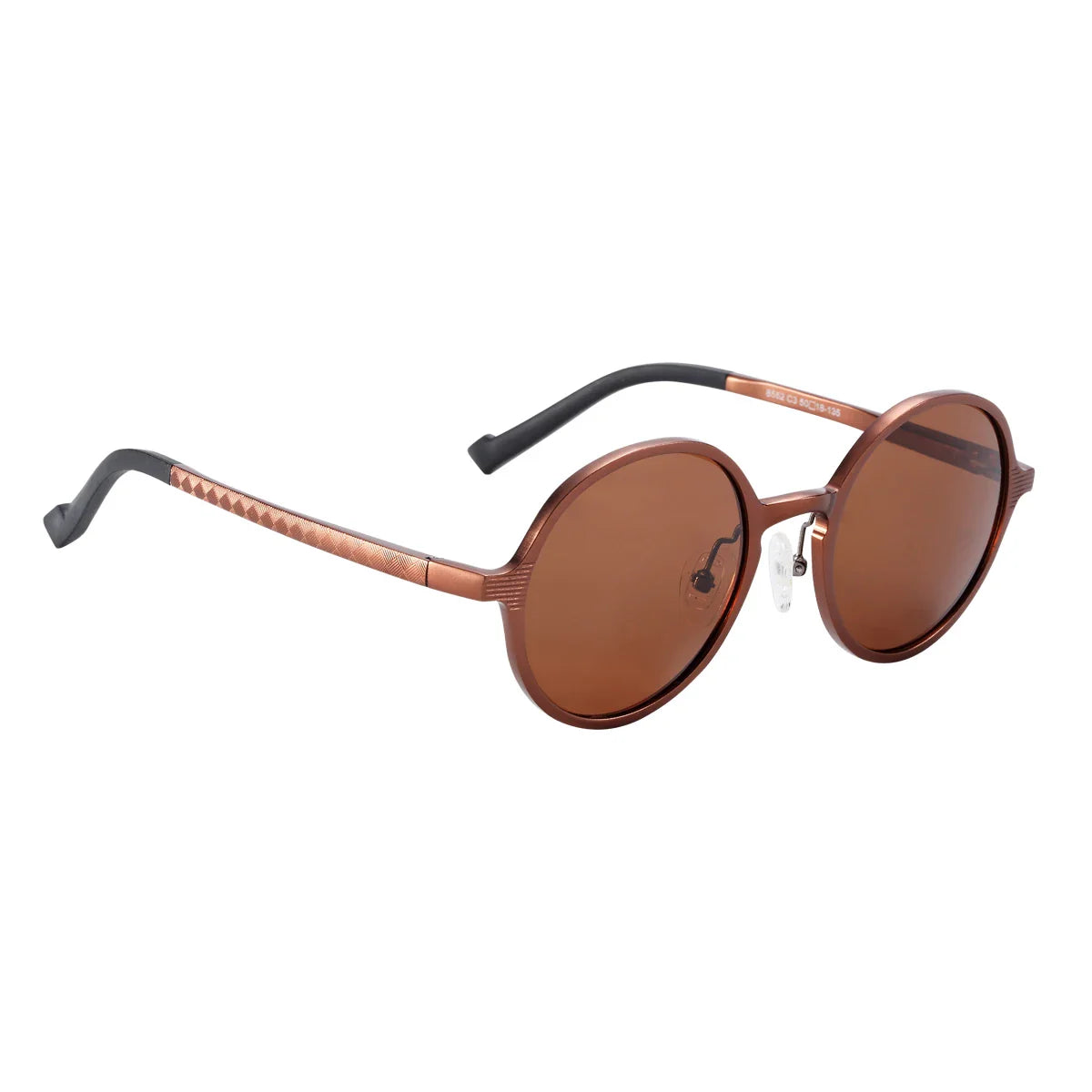 Stevvex BARCUR retro round polarized sunglasses with UV400 protection and trendy design, featuring a stylish round frame.