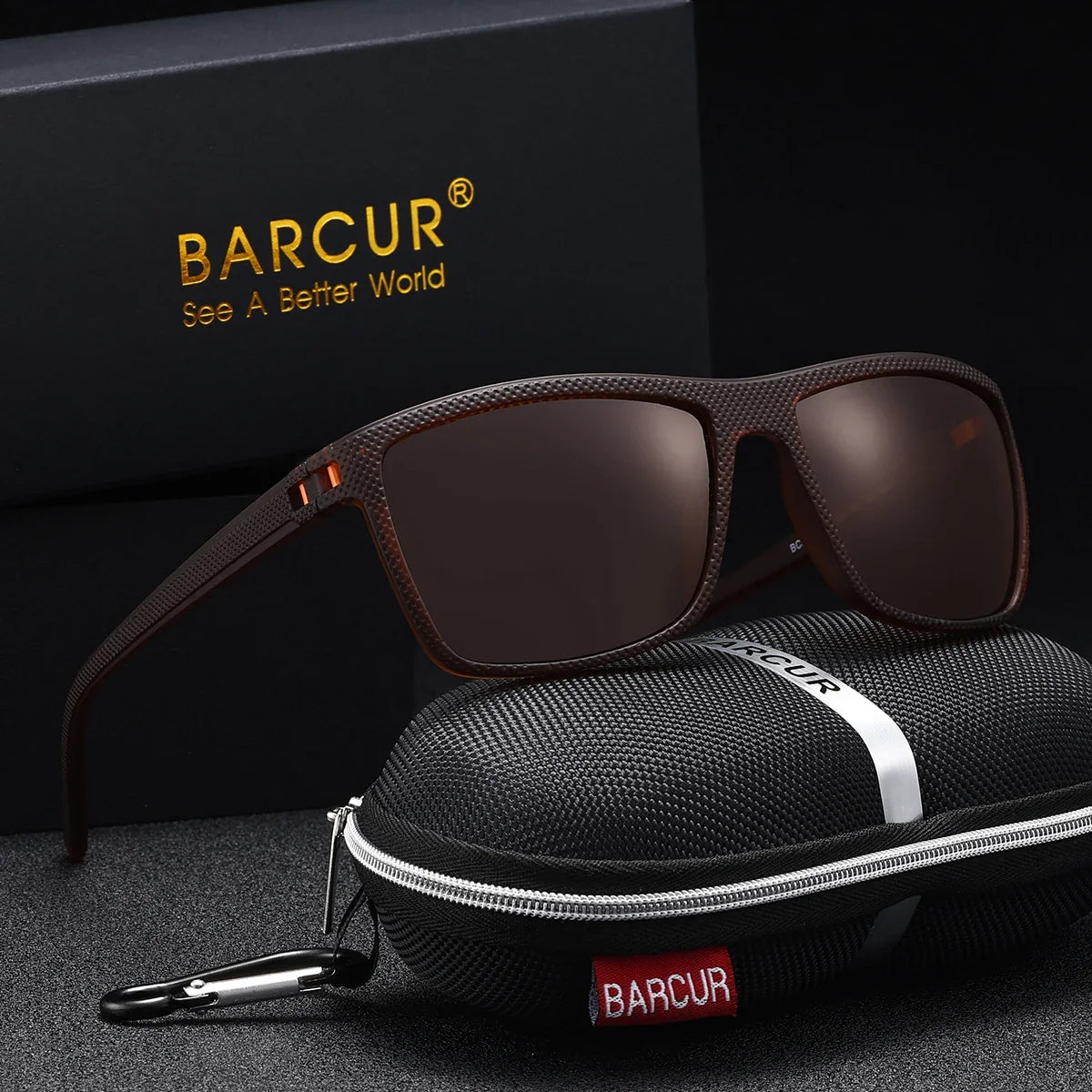 BARCUR Polarized Rectangle Sunglasses – UV400 Men's