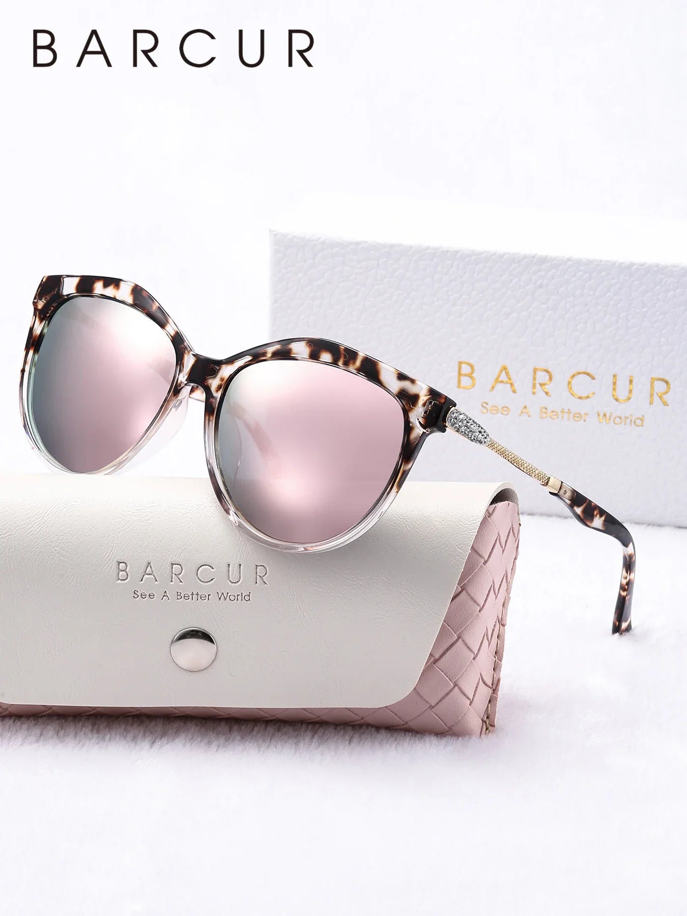 Women's Polarized Cat Eye Sunglasses – UV400 Retro Round Frame