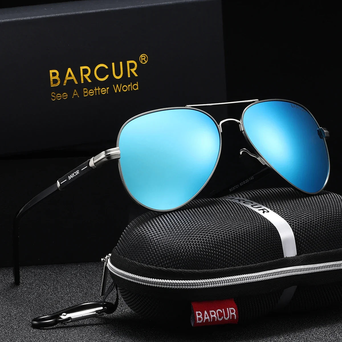 Men's Oversized Pilot Sunglasses – Polarized UV400 Retro Style
