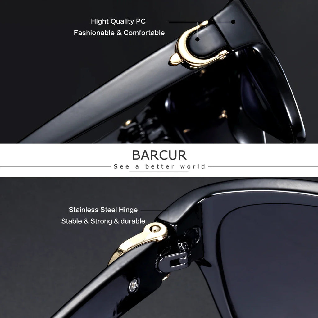 BARCUR Polarized Round Sunglasses – UV400 Unisex