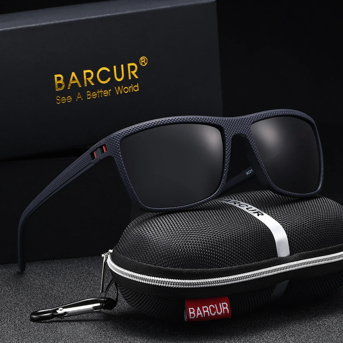 BARCUR Polarized Rectangle Sunglasses – UV400 Men's