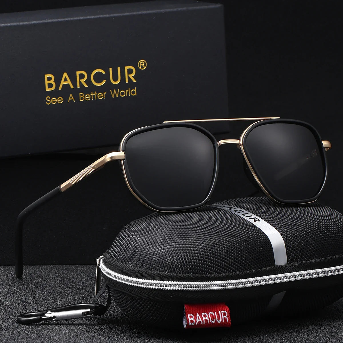BARCUR Polarized Polygon Sunglasses – UV400 Men's