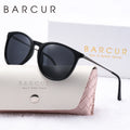 Stevvex BARCUR women’s leopard two-tone cat eye polarized sunglasses with UV400 protection, stylish and fashionable eyewear.