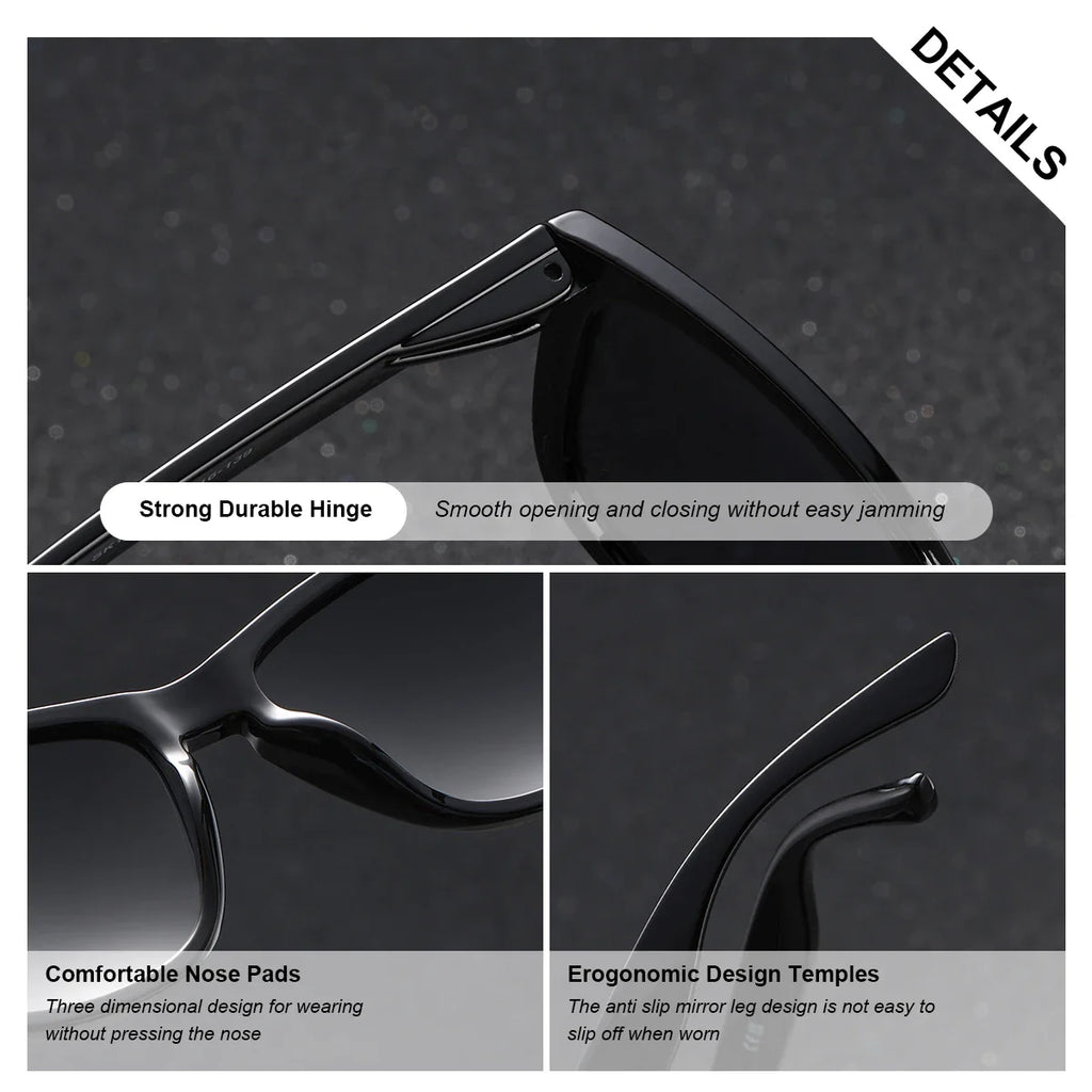 Stevvex BARCUR fashion transparent polarized UV400 sunglasses with sleek frame, reflective lenses, and modern style.
