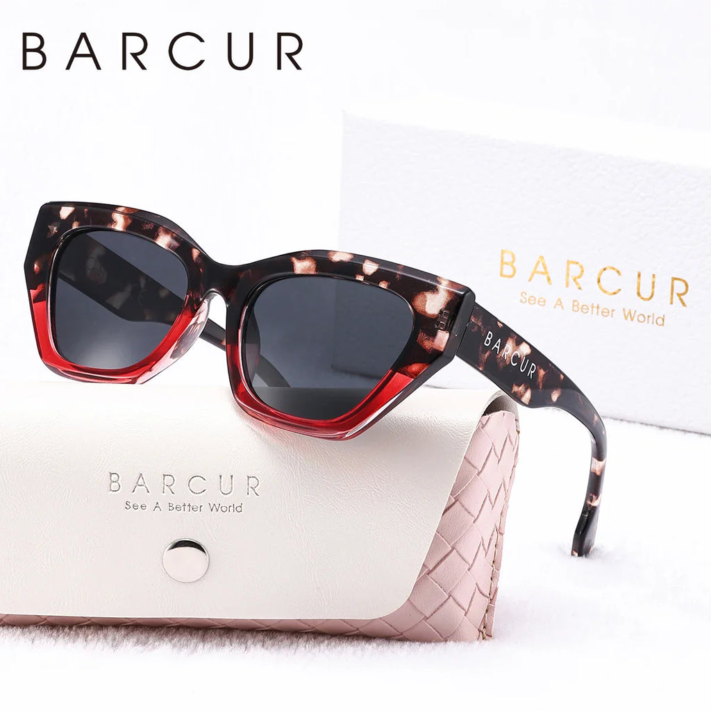Stylish women’s polarized UV400 sunglasses with thick PC frame by Stevvex, featuring a fashionable design and UV protection.
