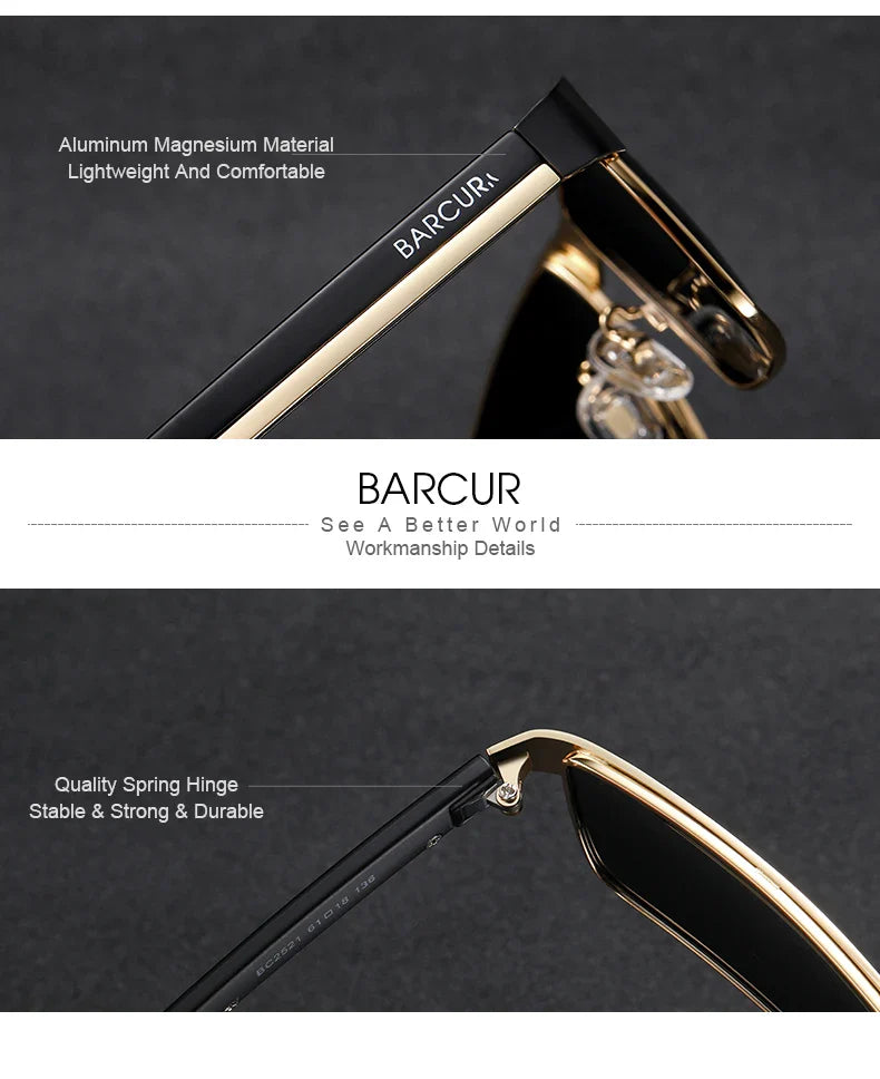 BARCUR Polarized Business Sunglasses – UV400 Men's