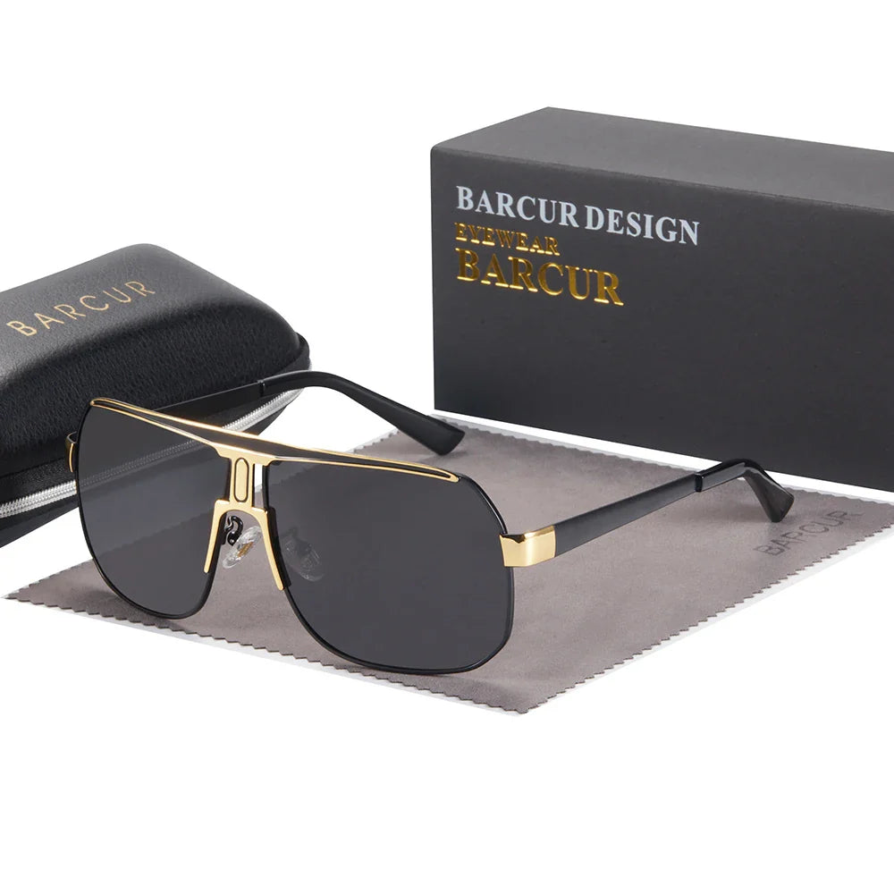 Stevvex BARCUR polarized UV400 gradient sunglasses with sleek design and tinted lenses for stylish sun protection.