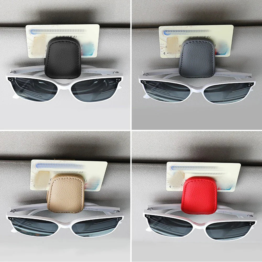 Econic Blanks universal car sun visor sunglasses clip attached to a vehicle sun visor, holding sunglasses securely.