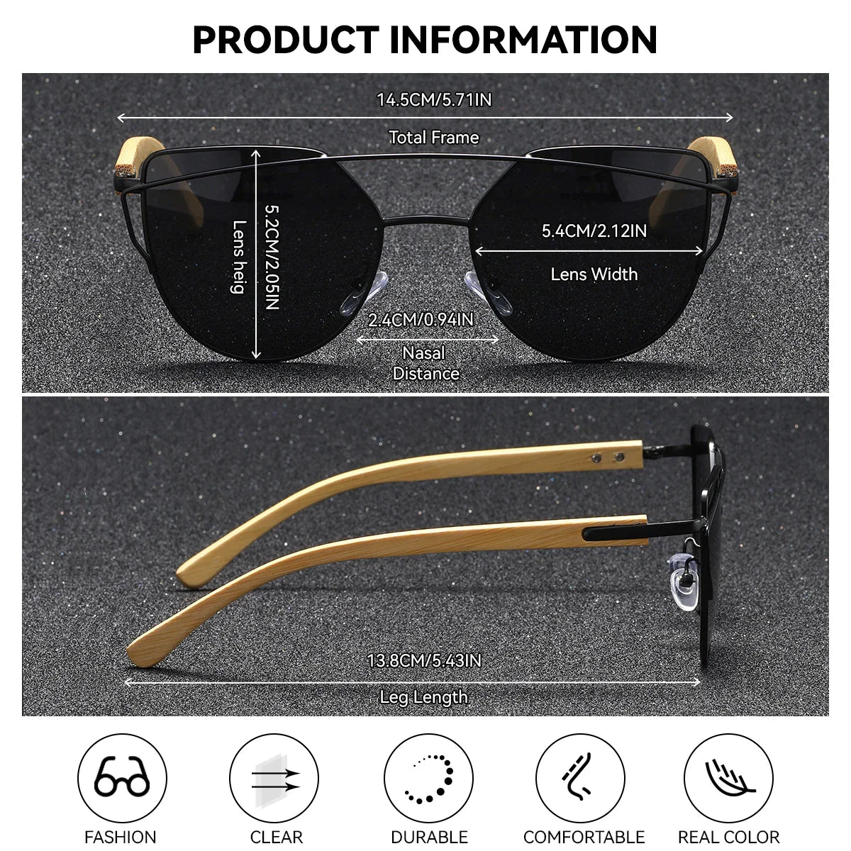 BARCUR Luxury UV400 Women's Polarized Cat Eye Sunglasses