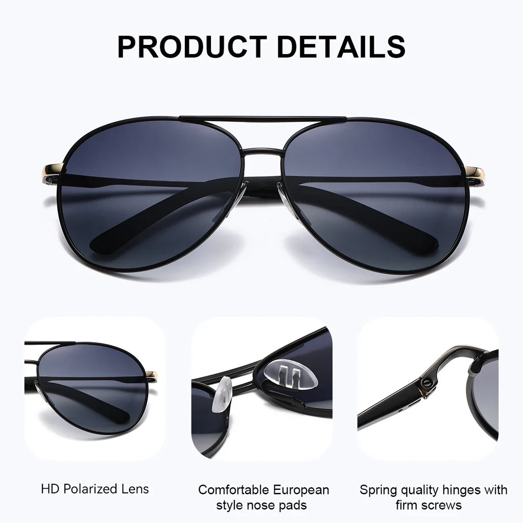 Stevvex BARCUR polarized blue gradient sunglasses with UV400 protection and fashionable design, shown on a model.