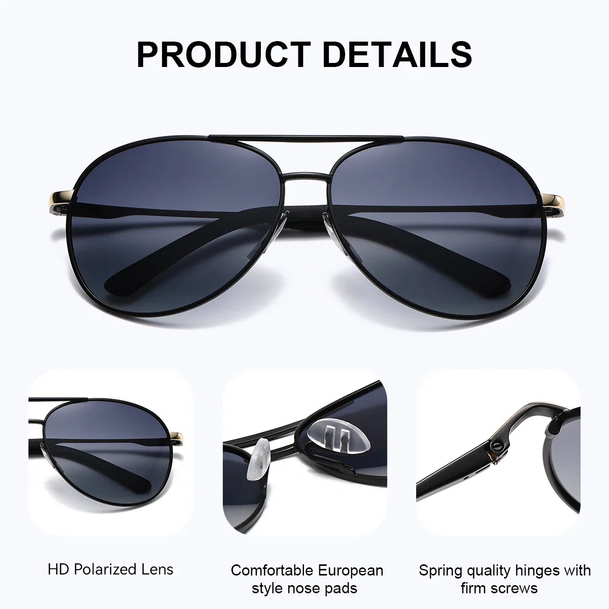 Stevvex BARCUR polarized blue gradient sunglasses with UV400 protection and fashionable design, shown on a model.