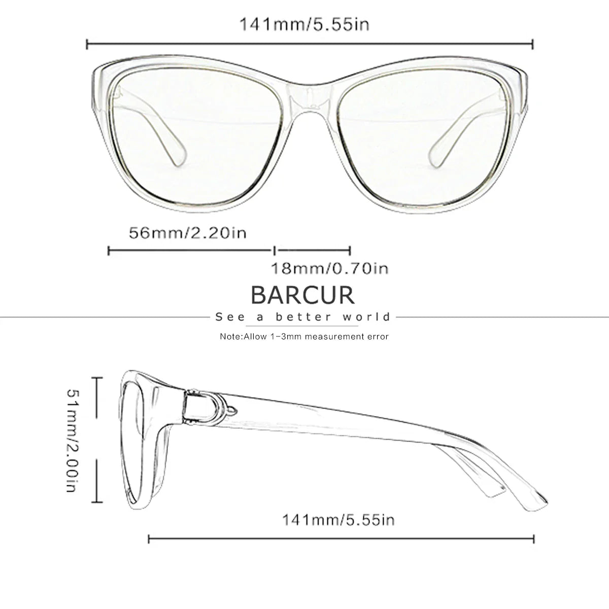 BARCUR Polarized Round Sunglasses – UV400 Unisex