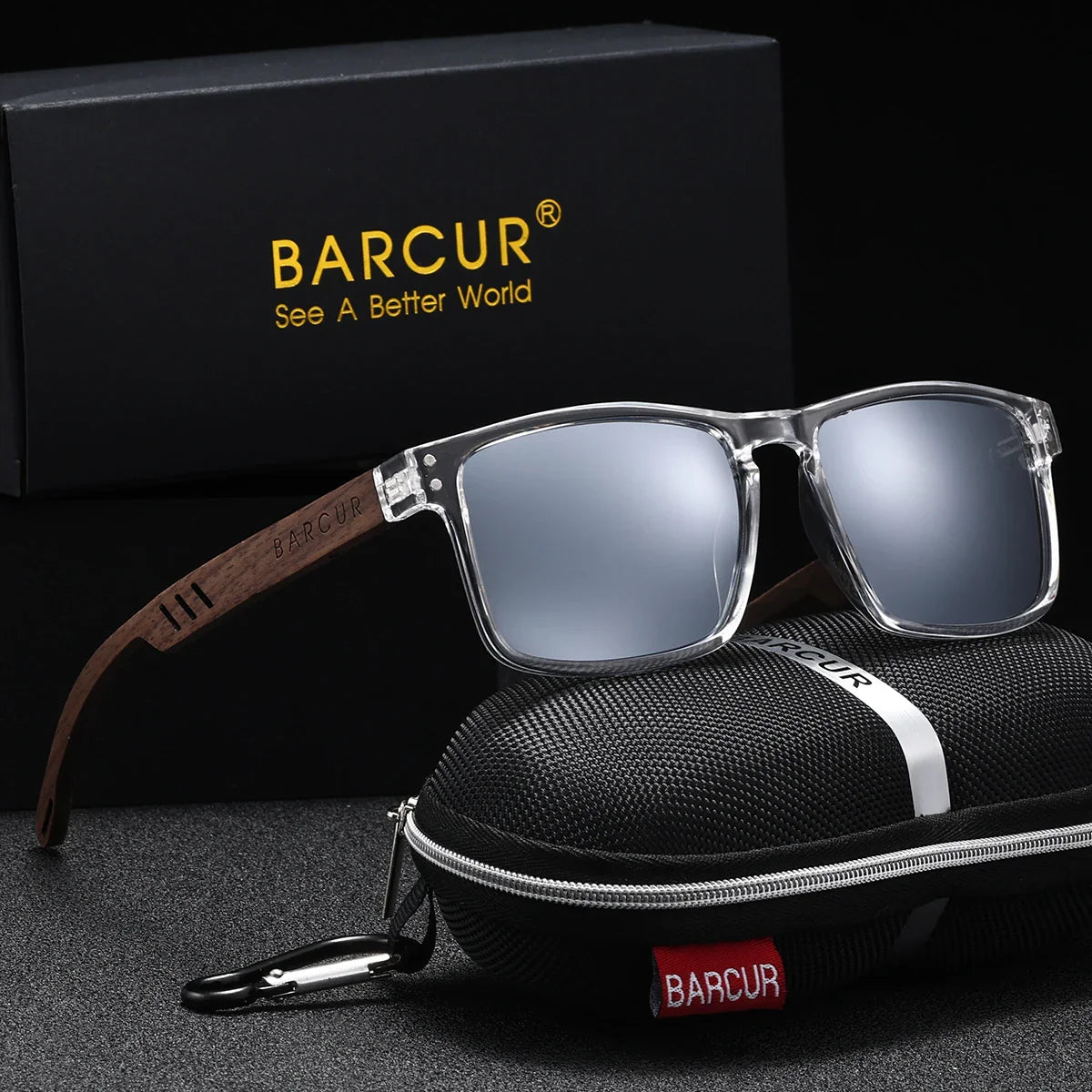 BARCUR Polarized Wooden Sunglasses – UV400 Unisex