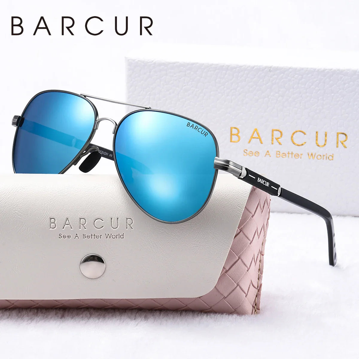 BARCUR Polarized Double Beam UV400 Sunglasses for Women