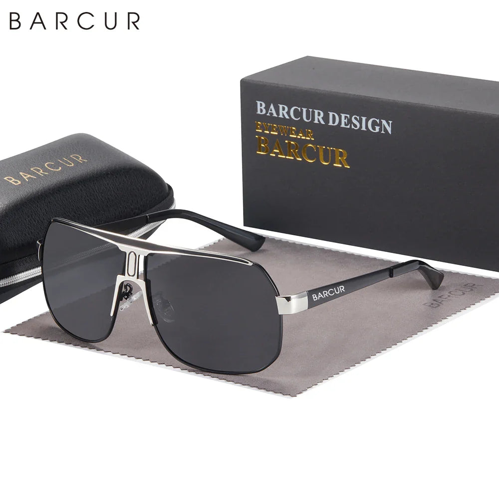 BARCUR Polarized Oval Sunglasses – UV400 Men's