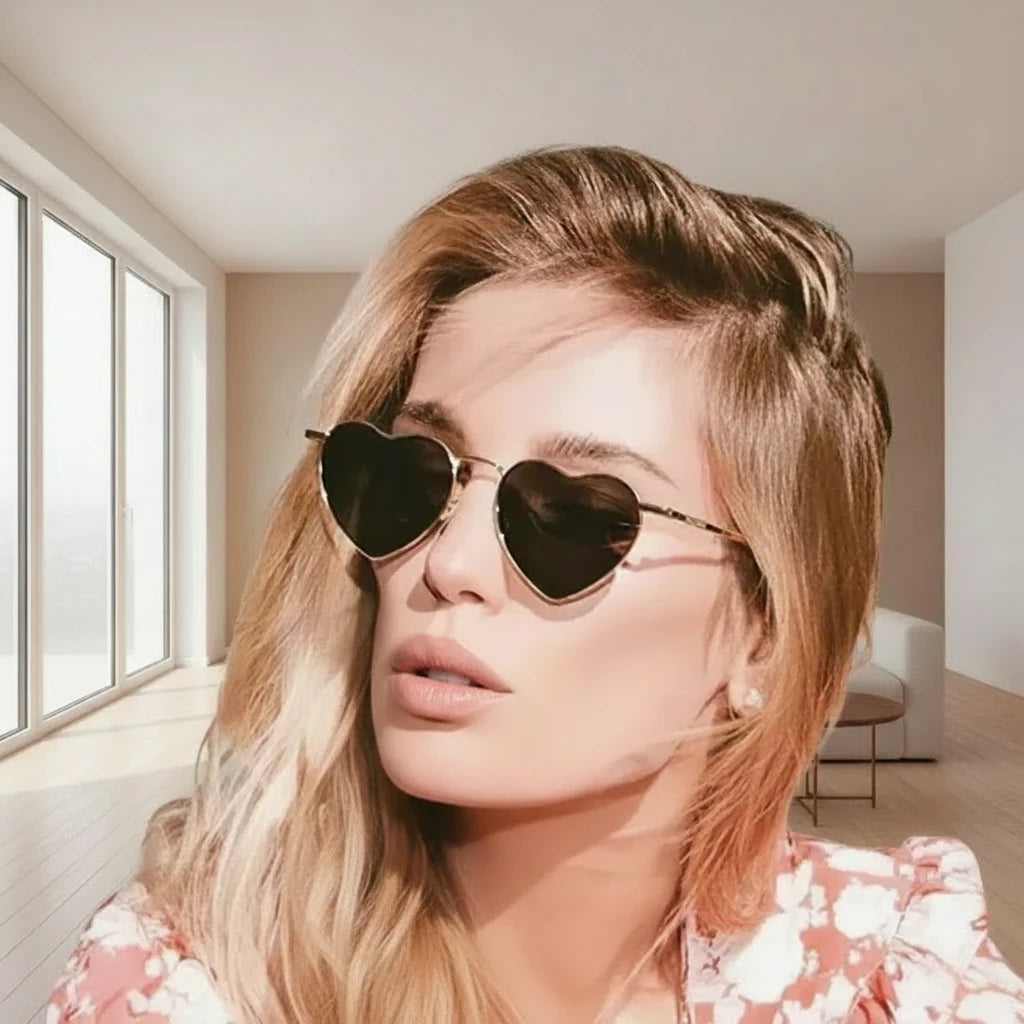 Heart-Shaped Photochromic Sunglasses for Women — UV400