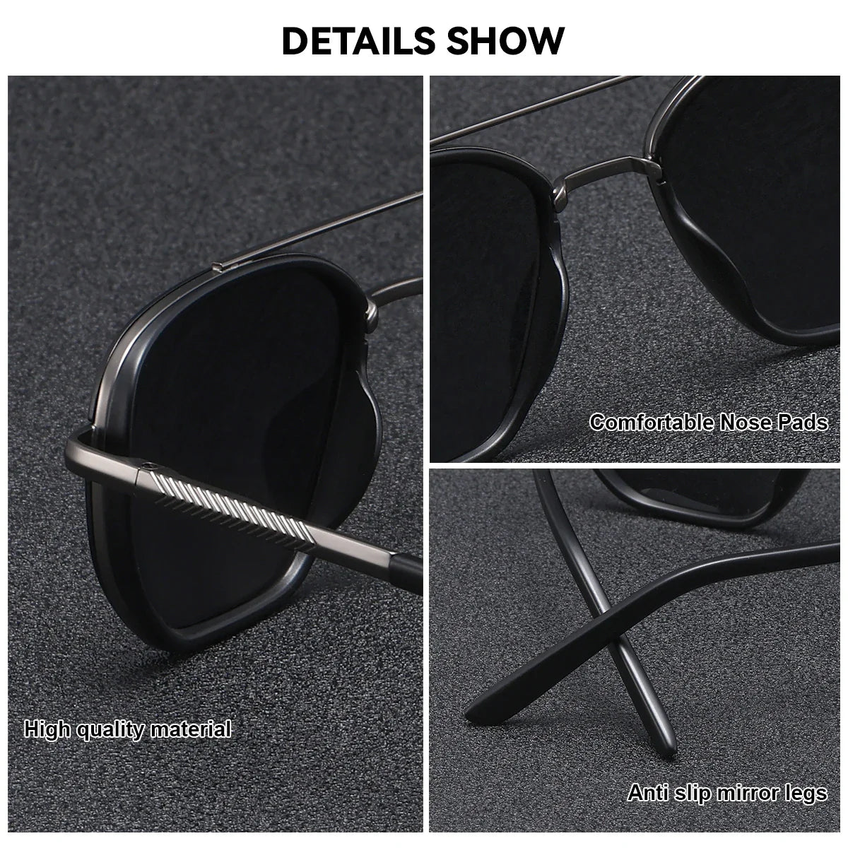 BARCUR Polarized Polygon Sunglasses – UV400 Men's
