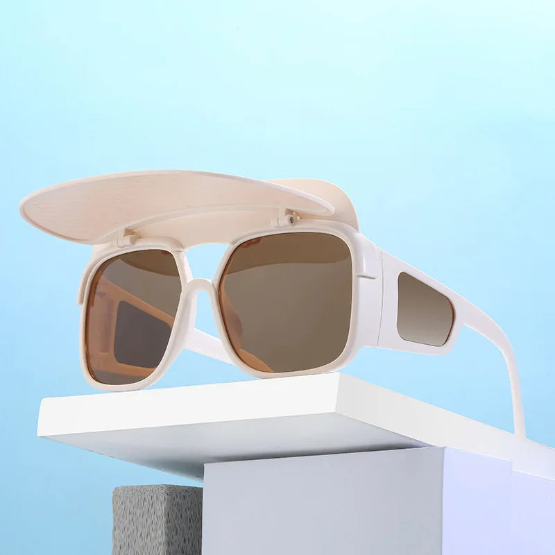 Polarized Sunglasses with Removable Visor for Women