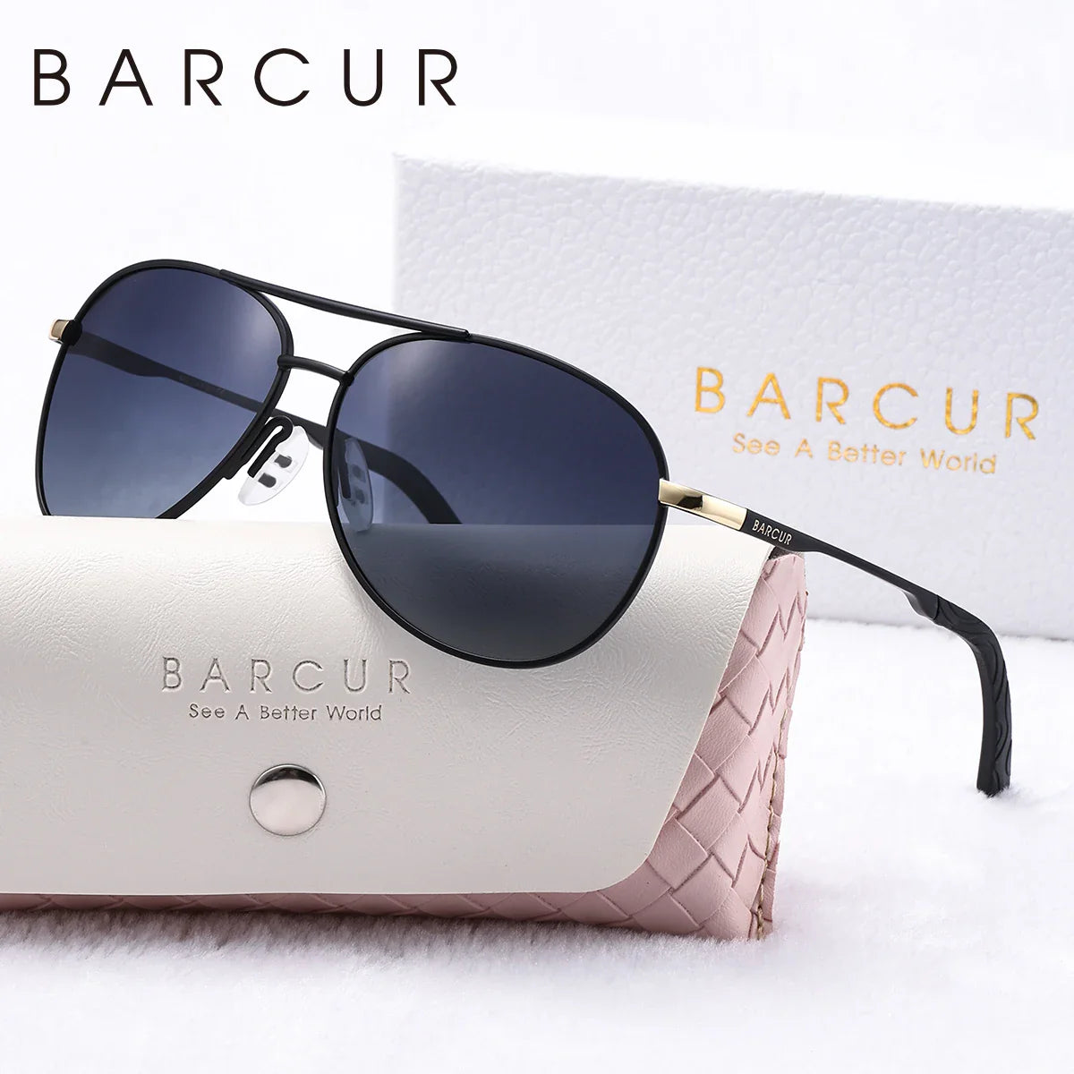 Stevvex BARCUR polarized UV400 blue gradient sunglasses with fashionable frame and tinted lenses, perfect for sunny outdoor wear.