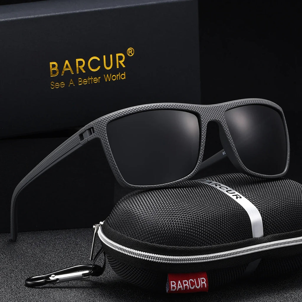 BARCUR Polarized Rectangle Sunglasses – UV400 Men's