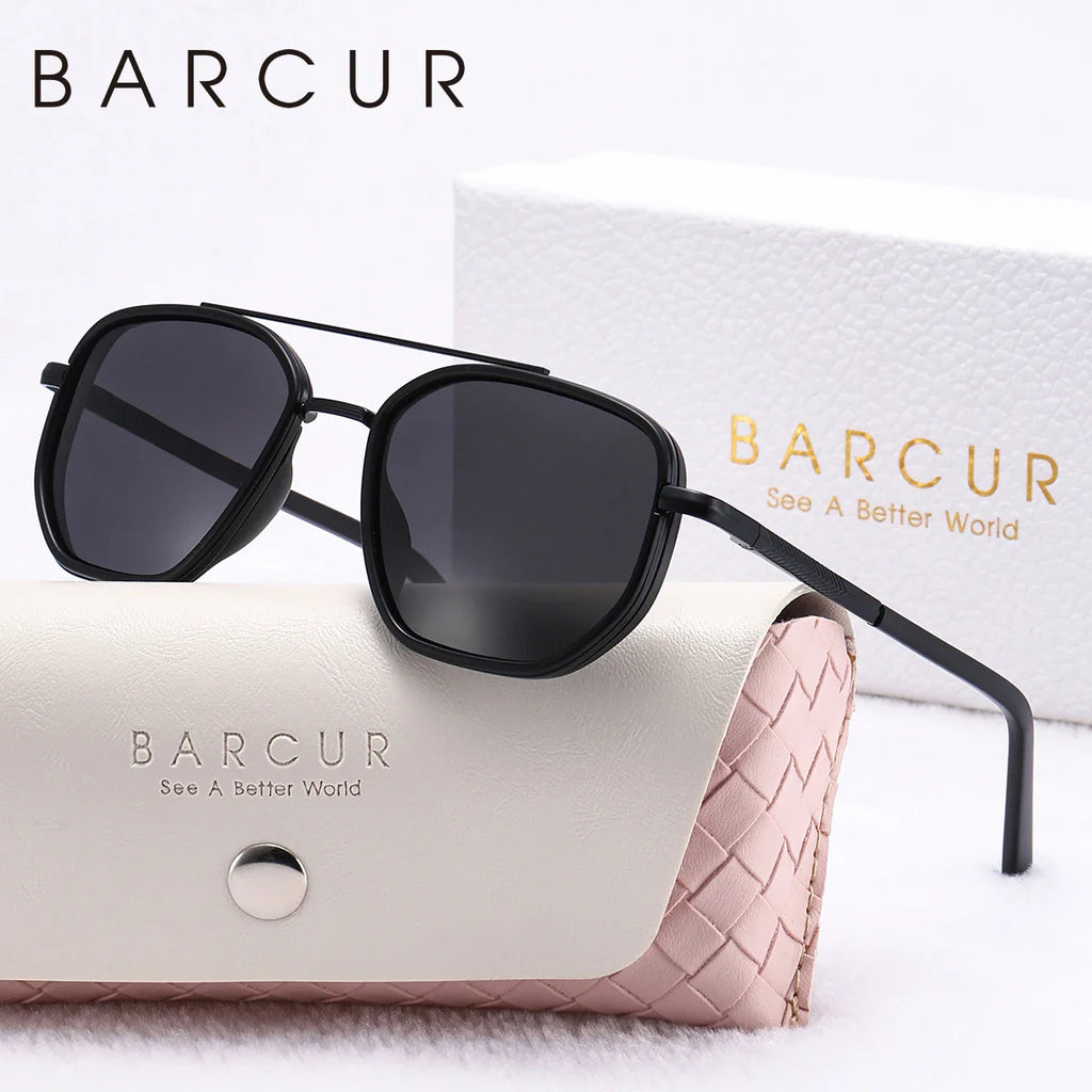 Stylish Stevvex polarized UV400 TAC sunglasses with trendy frame, designed for UV protection and fashion.