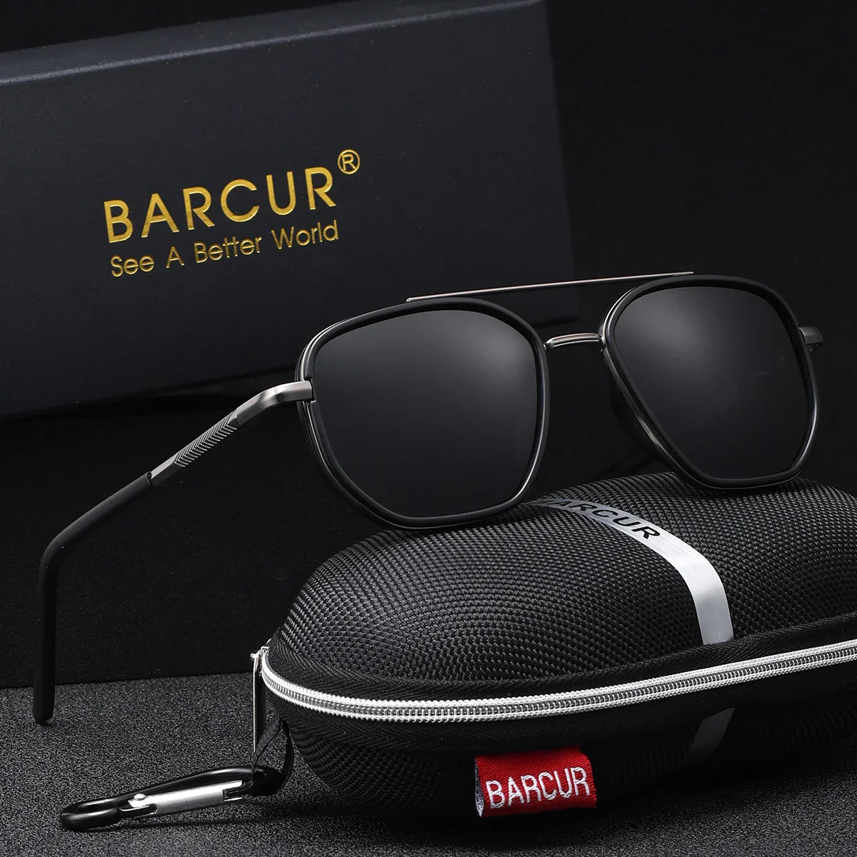 BARCUR Polarized Polygon Sunglasses – UV400 Men's