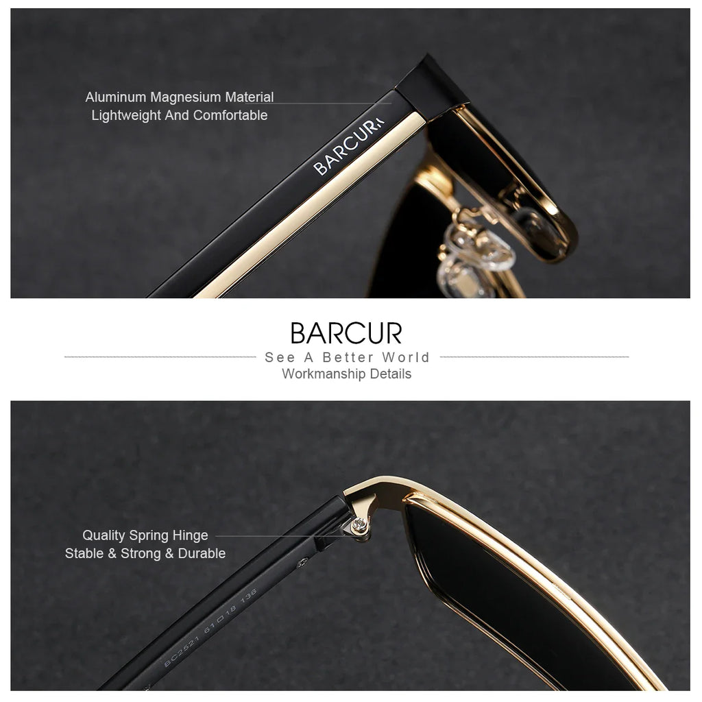 BARCUR Polarized Business Sunglasses – UV400 Men's
