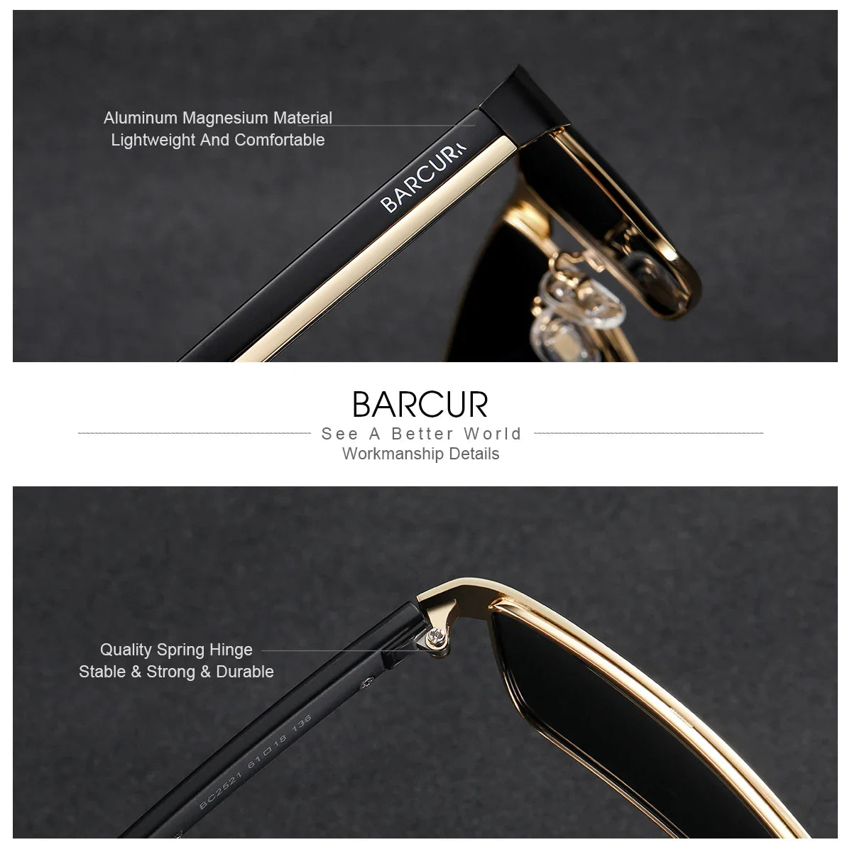 BARCUR Polarized Business Sunglasses – UV400 Men's